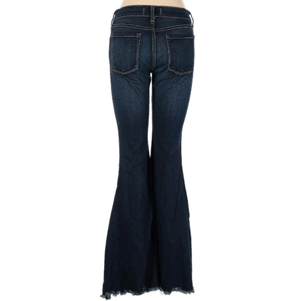 Free People Dark Blue Denim Retro 29 Flares - Picture 3 of 7